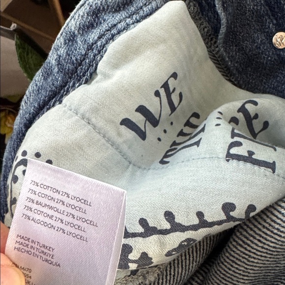 We the Free Osaka Jeans free people denim button fly 28 cropped barrel - Picture 8 of 9